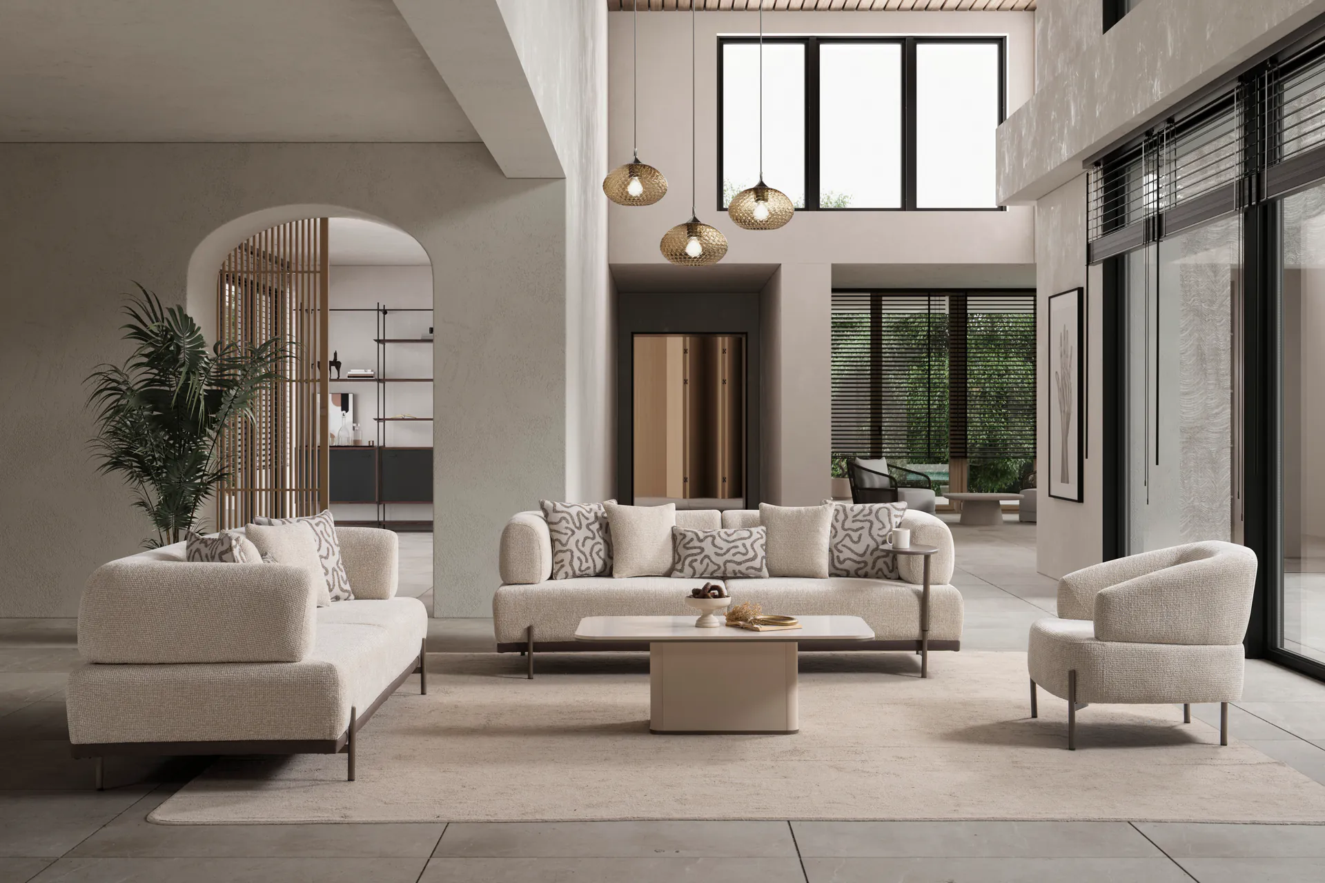 Verona Krem Koltuk Takımı